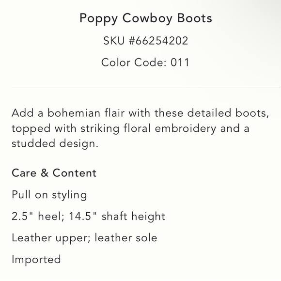 Anthropologie Dingo Poppy Cowboy Boots Size 7 NEW - Picture 4 of 14